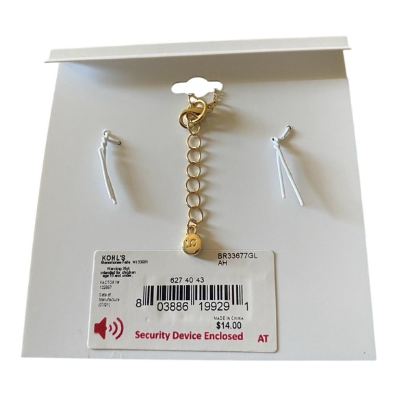 🎄CHRISTMAS GIFTS🎄 NWT-LC LAUREN CONRAD-GOLD TONE BRACELET WITH INITIAL “S” - Picture 2 of 2